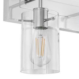 Hampton Bay Regan 29.25 in. 4-Light Chrome Bathroom Vanity Light Glass Shades